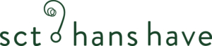 Logo in green with curved lettering 